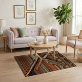 Tribal Stepped Pyramid Geometric Area Rug