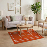 Clay Court Tennis Area Rug