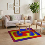 Vibrant Multi-color and Patterns Vibrant Multi-Color Geometric Modern Area Rug