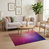Starry Glitter Pink-Purple Gradient Rug
