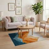 Layered Sunset Mountains Area Rug