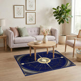 Celestial Compass Gold Area Rug