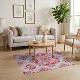 Ornate Pink Ornate Pink Floral Medallion Area Rug