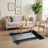 Black White Halftone Dot Geometric Area Rug
