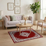 Elegant Red Persian Medallion Area Rug