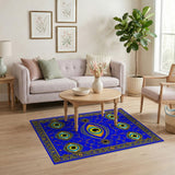 Mystic Evil Eye Blue Area Rug