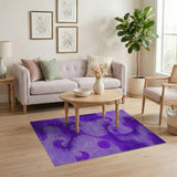 Purple Purple Swirl Abstract Area Rug