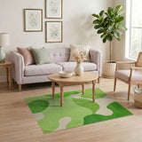 Abstract Green Camo Area Rug