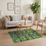 Cartoon City Streets Kids Play Rug