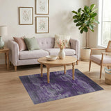 Sweeping Purple Abstract Area Rug