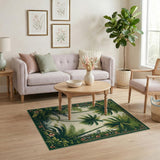 Emerald Palm Grove Area Rug