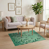 Dragonfly Meadow Green Area Rug