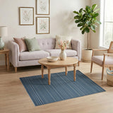 Blue White Dotted Woven Area Rug