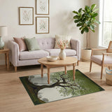 Tree of Life Green Persian Area Rug