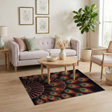 Peacock Feather Fan Area Rug