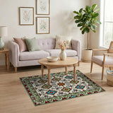 Ornate Multi-Color Persian Geometric Area Rug