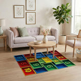 Playful Multi-Color Number Blocks Area Rug