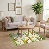 Jungle Animals Kids Cartoon Rug