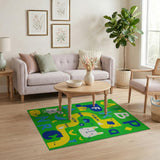 Kids ABC Alphabet Learning Rug with Cute Animals
