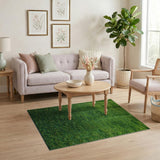Lush Green Turf Grass Area Rug