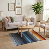 Multi-Color Gradient Stripe Area Rug