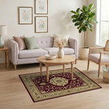 Ornate Red Persian Medallion No. 8 Area Rug