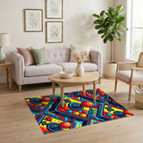 Arcade Joystick Multi-Color Area Rug