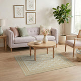 Cream Gold Floral Persian Area Rug