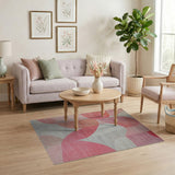 Abstract Pink Organic Shapes Area Rug