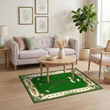 Crossed Golf Clubs Green Area Rug
