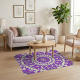 Purple Intricate Persian Floral Rug