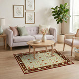 Ornate Ivory Traditional Persian Area Rug