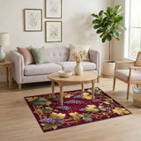 Red Grape Cluster Fruit Area Rug