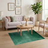 Emerald Green Geometric Modern Area Rug