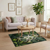 Lush Monstera Vines Area Rug