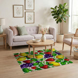 ODIKA Fruit Garden Washable Area Rug - Non-Slip Low Pile Kitchen & Dining Decor