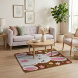 Adorable Cartoon Bunny Easter Area Rug