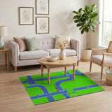 Cartoon Highway Roads Play Rug