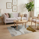 Abstract Area Abstract Wavy Neutral Area Rug