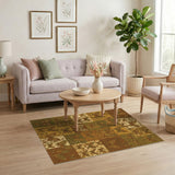 ODIKA Brown Butterfly Patchwork Rug