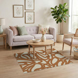 ODIKA Modern Abstract Wavy Washable Area Rug, Low Pile Non-Slip Floor Carpet