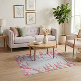 Dreamy Pink Sunset Clouds Area Rug
