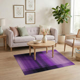 Purple Ombre Vertical Stripe Area Rug