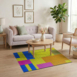 Vibrant Geometric Mosaic Area Rug