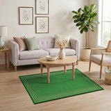 Lush Green Persian Border Area Rug