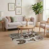 Vintage Skeleton Anatomy Area Rug