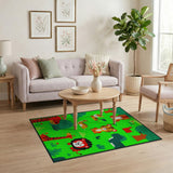 Playful Jungle Animals Kids Cartoon Rug