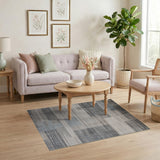 Modern Geometric Grey Block Geometric Modern Area Rug