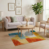 Geometric Modern Vibrant Multi-Color Geometric Area Rug