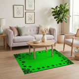 Emerald Shamrock Border Area Rug